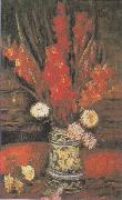 Vase with Red Gladioli